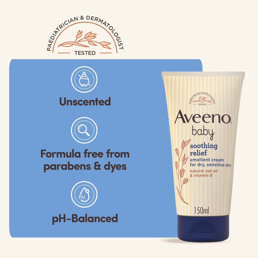 beroligende emollinet creme til tør hud aveeno baby