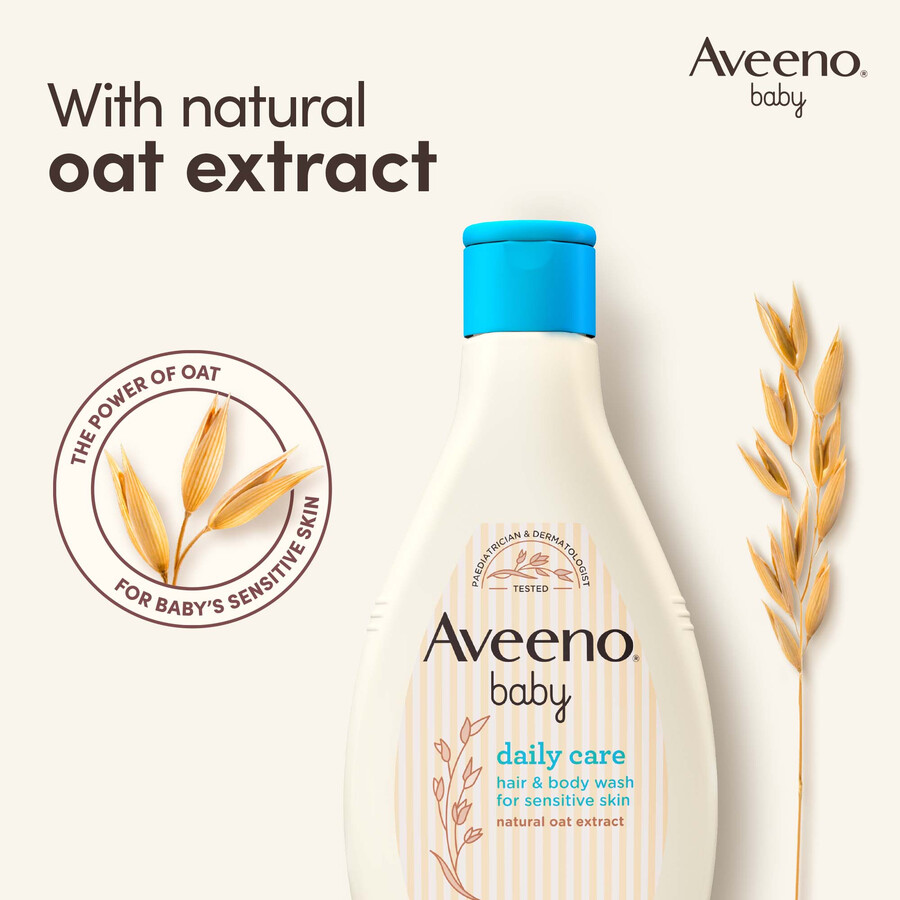 aveeno baby daglig pleje hår- og kropsvask 250 ml aveeno