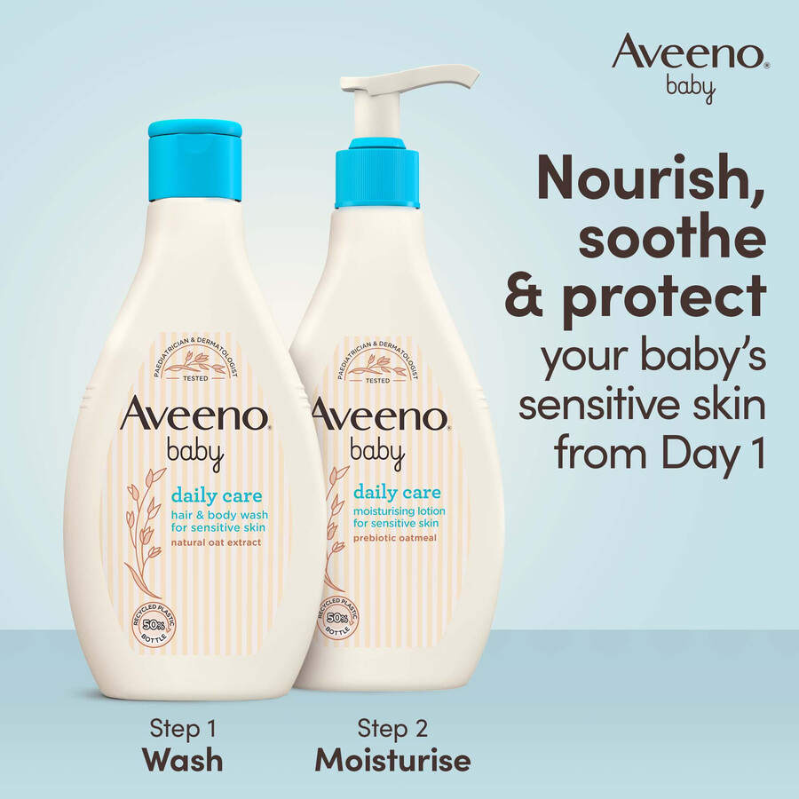 aveeno baby daglig pleje hår- og kropsvask 250 ml aveeno