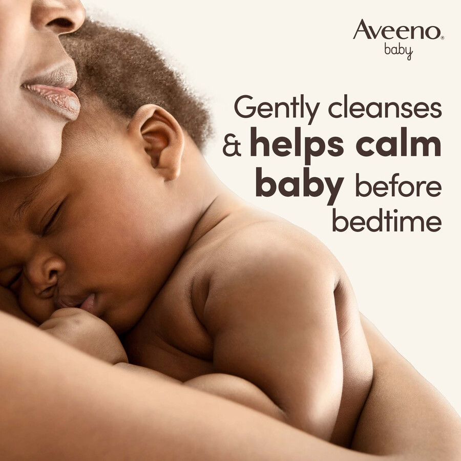 aveeno baby beroligende komfort bade- og sæbebad til sengetid aveeno