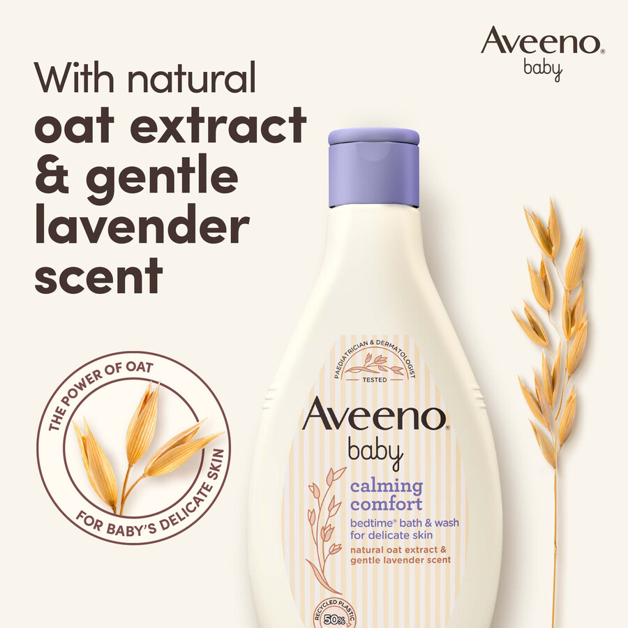 aveeno baby calming comfort bedtime bath wash 400ml aveeno