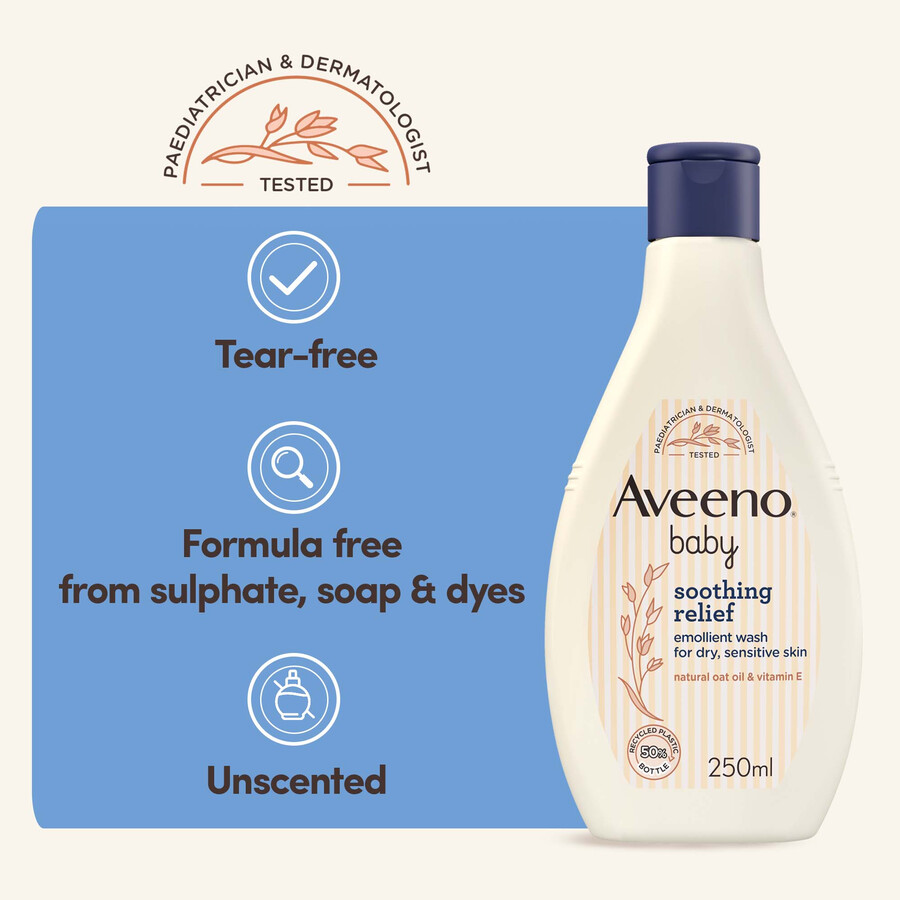 lindrende babyblødgørende sæbe aveeno baby