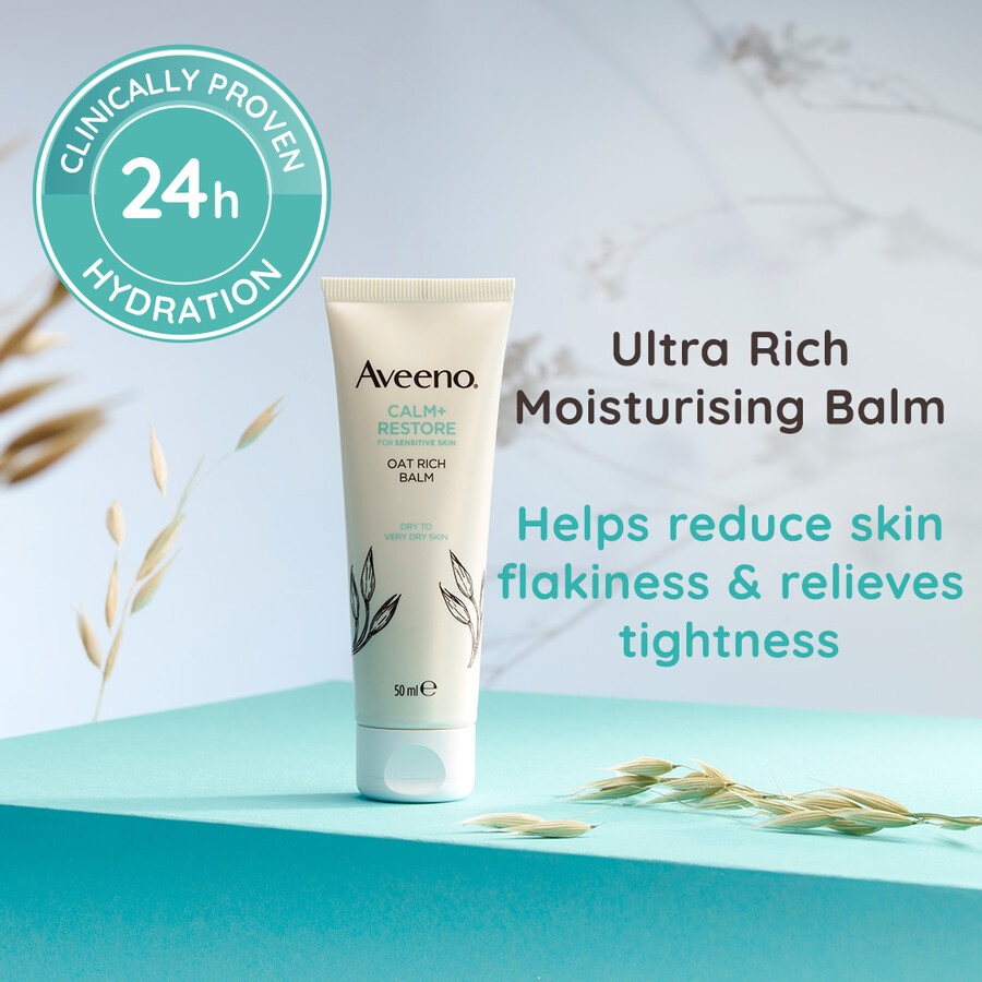 aveeno face calm restore havrerig balm aveeno