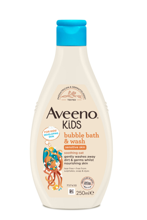 aveeno børnebadeskum sæbe 250 ml aveeno
