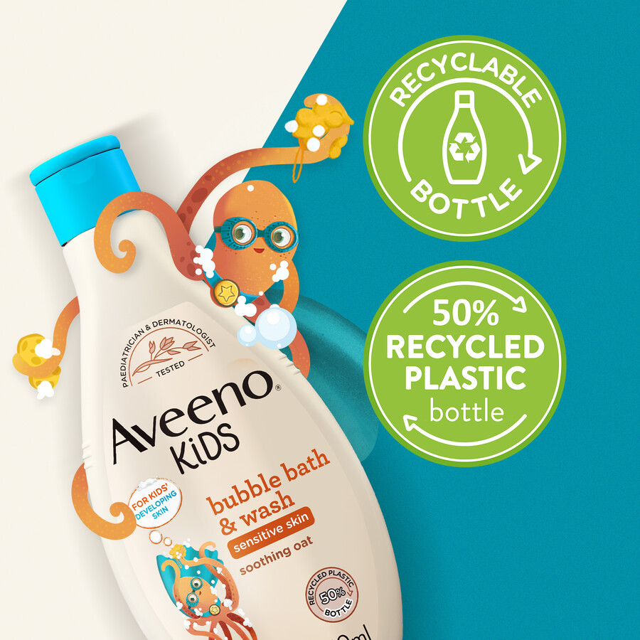 aveeno børnebadeskum sæbe 250 ml aveeno