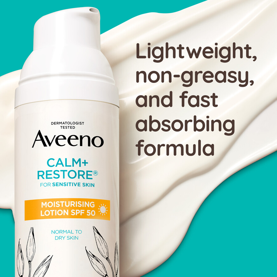 aveeno calmrestore spf50 lotion 50ml sensitiv hudpleje