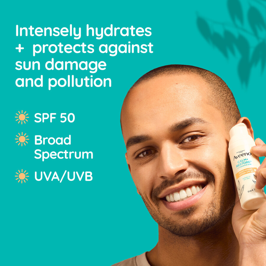 aveeno calmrestore spf50 lotion 50ml sensitiv hudpleje