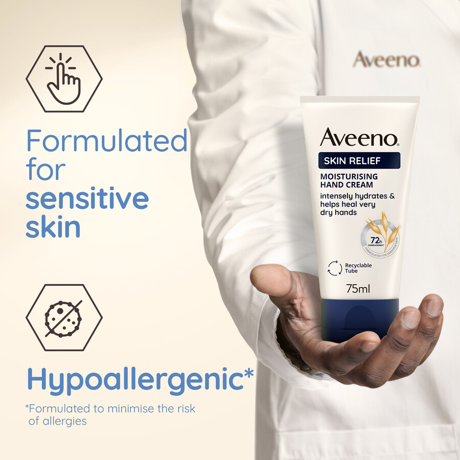 fugtgivende håndcreme til meget tør hud fra skin relief aveeno