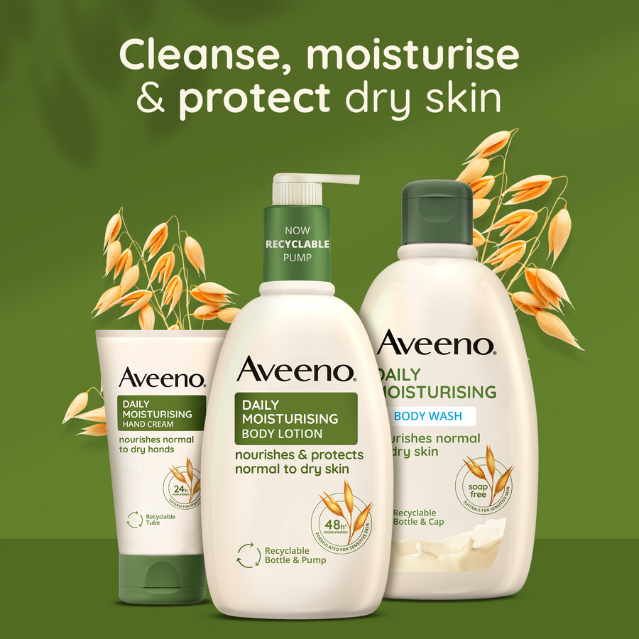 aveeno daglig fugtighedslotion beroligende lindring aveeno