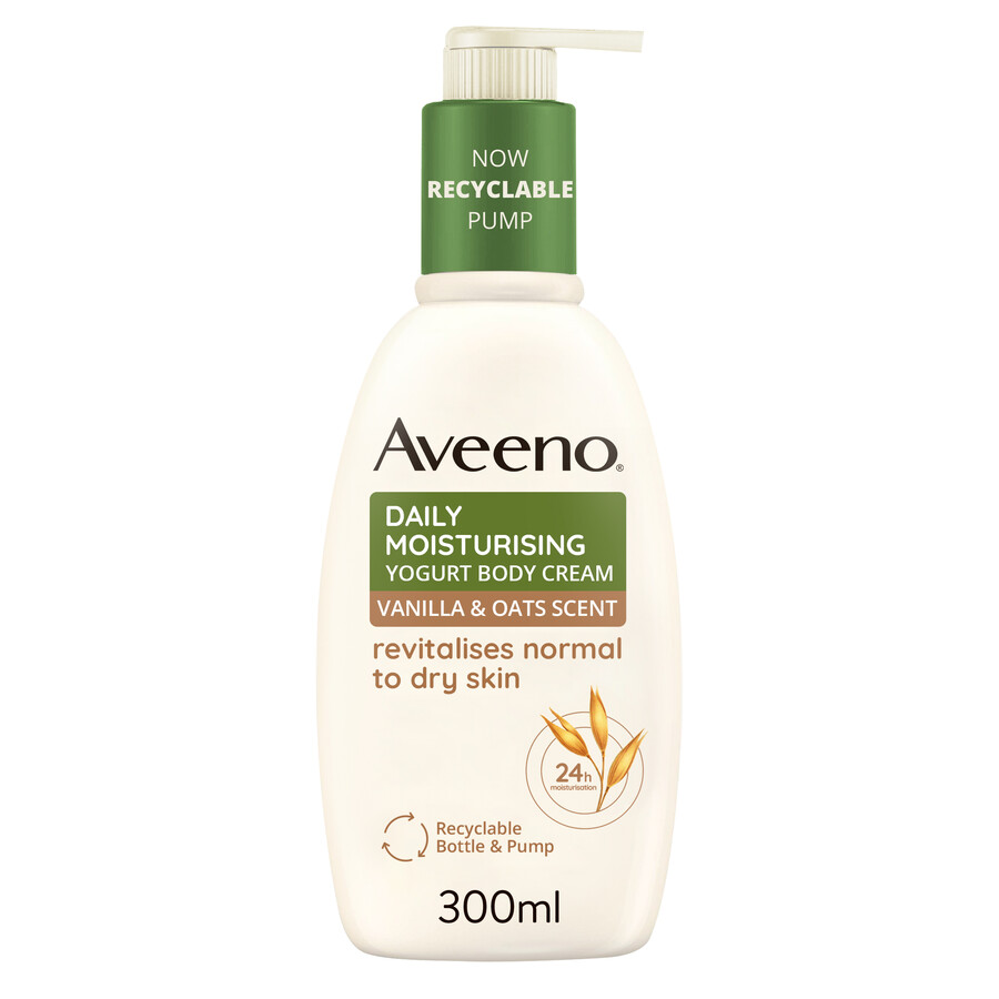 daglig fugtgivende yoghurtkropscreme - vanilje og havre aveeno