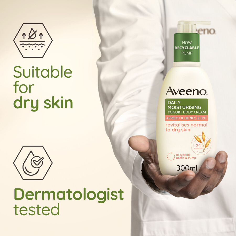 daglig fugtgivende yoghurtkropscreme aveeno