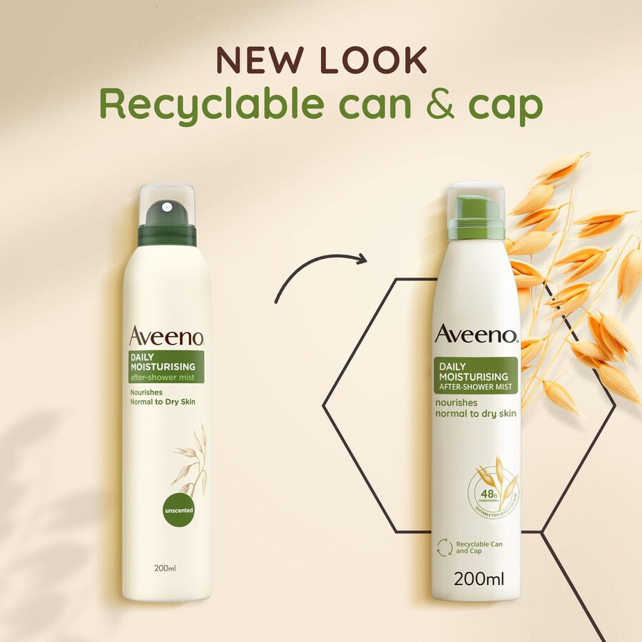 daglig fugtgivende aftershobe-spray aveeno