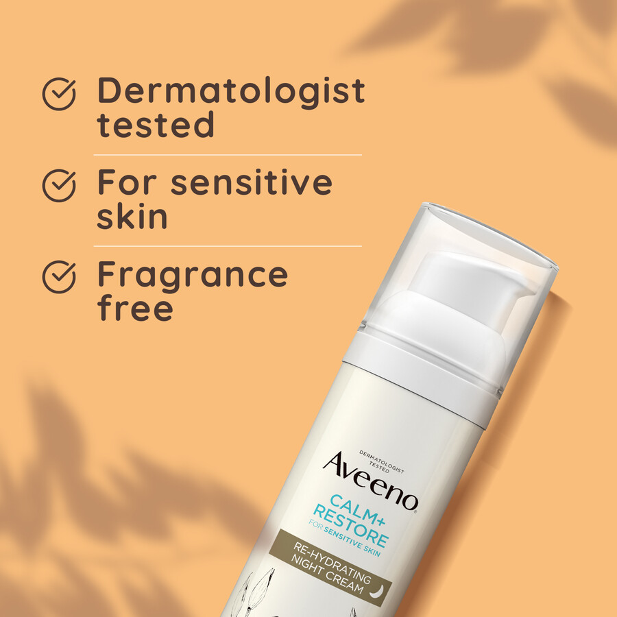aveeno face calm restore genopbyggende natcreme aveeno