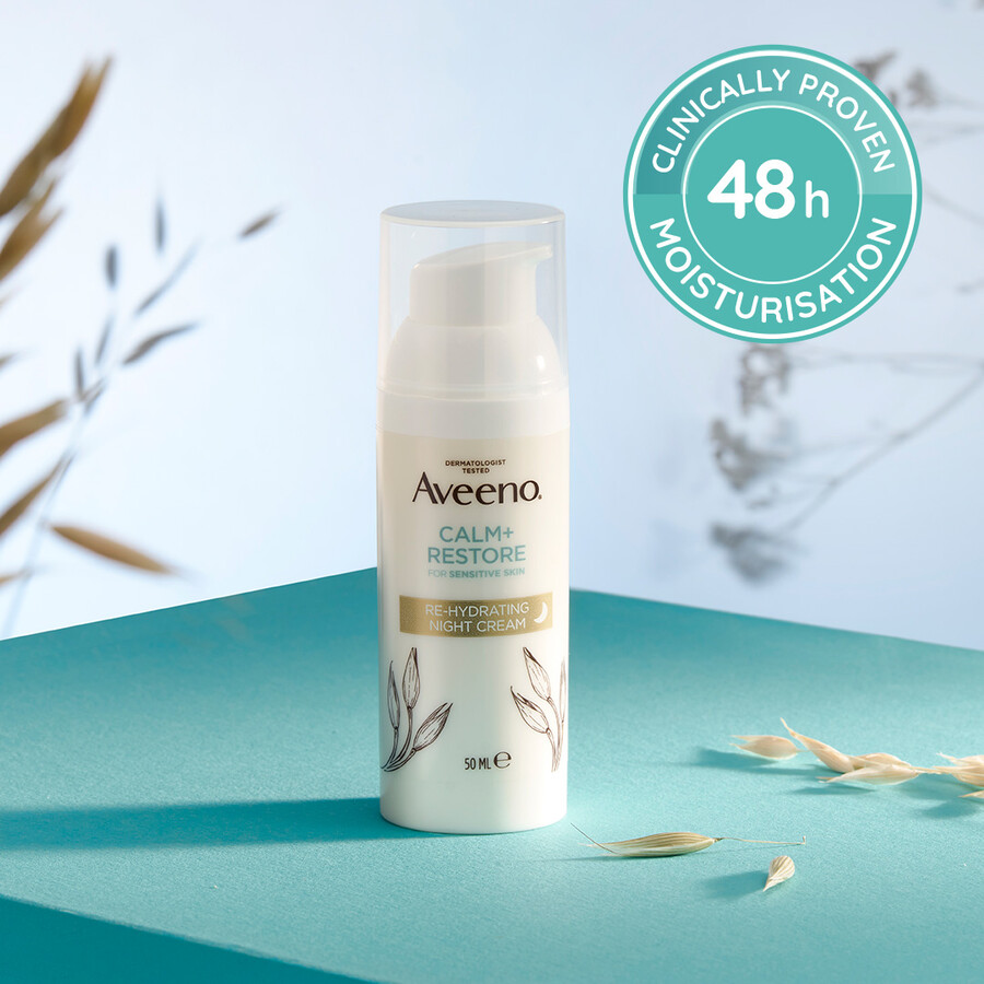 aveeno face calm restore genopbyggende natcreme aveeno