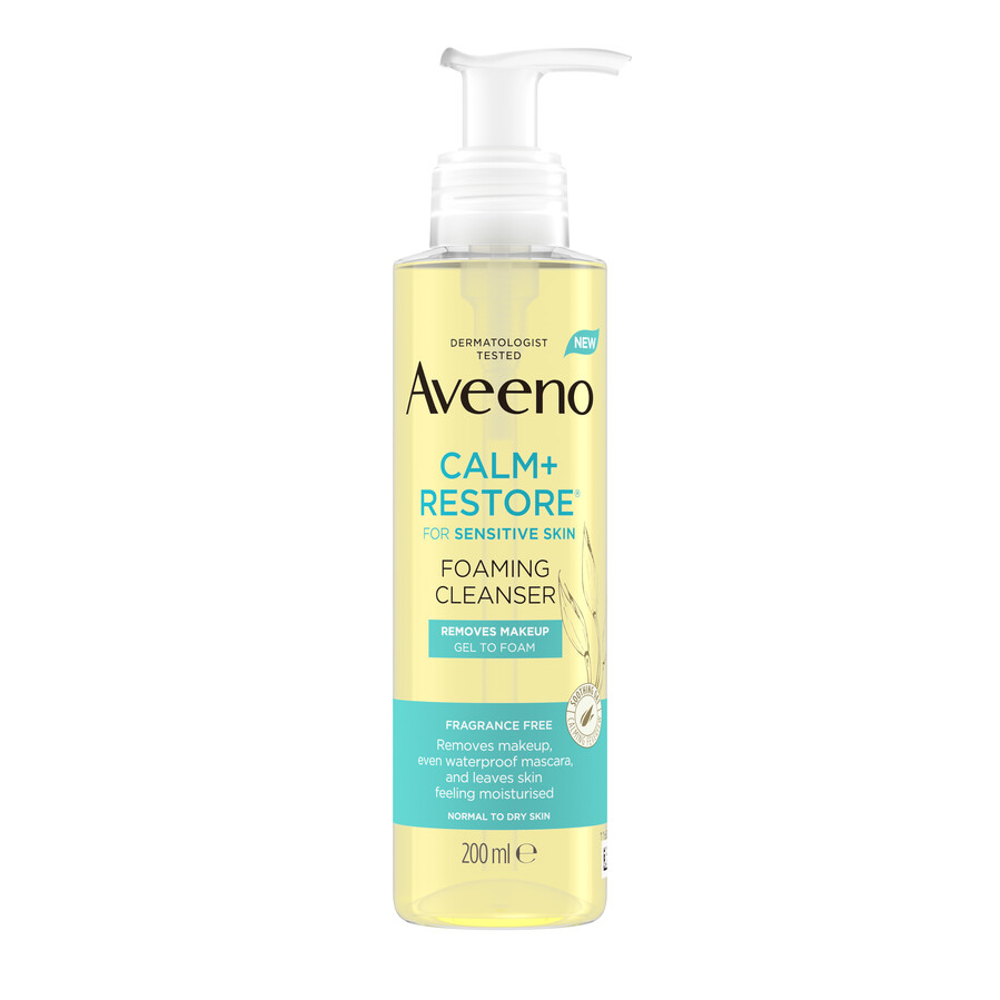aveeno calmrestore skummende rens 200ml – til følsom hud