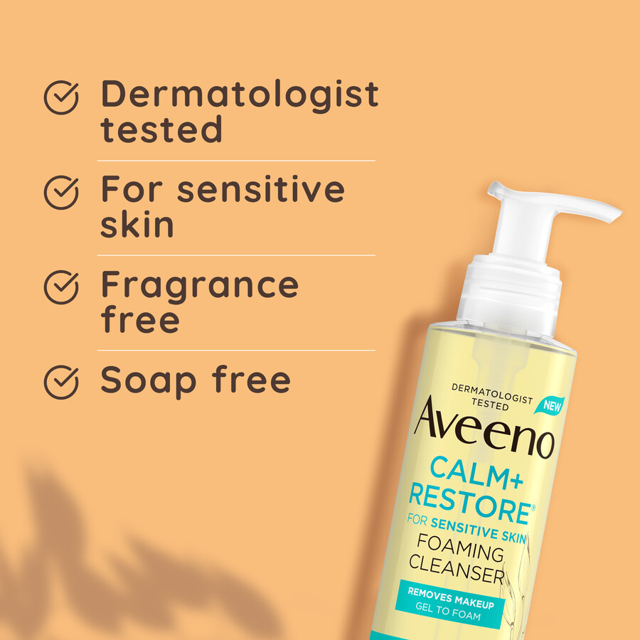 aveeno calmrestore skummende rens 200ml – til følsom hud