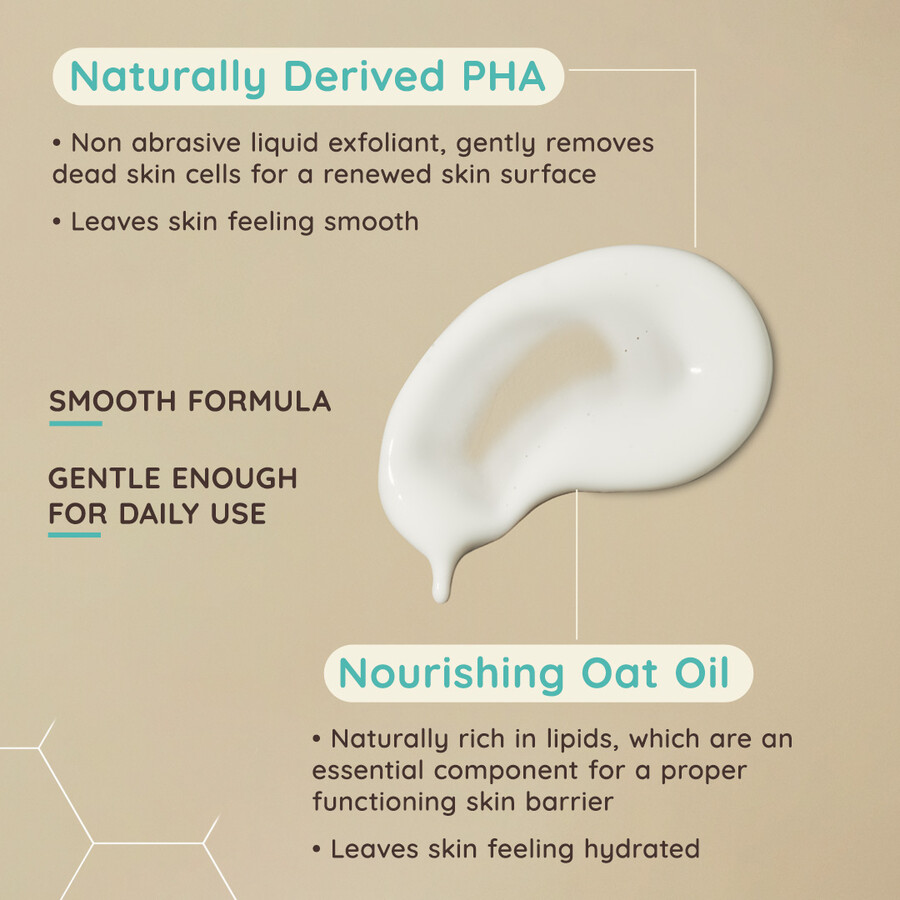 calmrestore mild pha eksfolierende rens aveeno