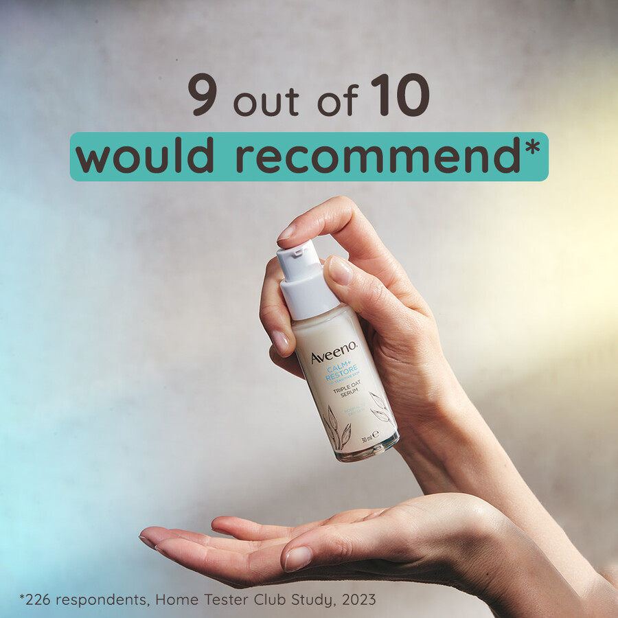 aveeno face calm restore triple oat serum aveeno