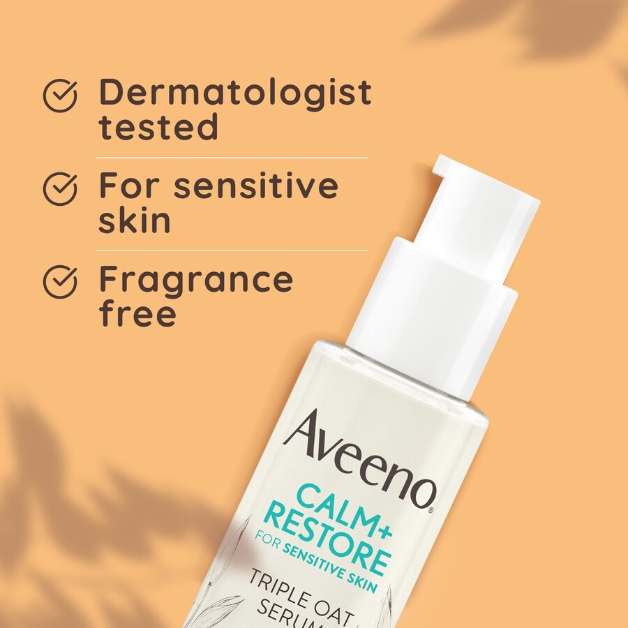 aveeno face calm restore triple oat serum aveeno