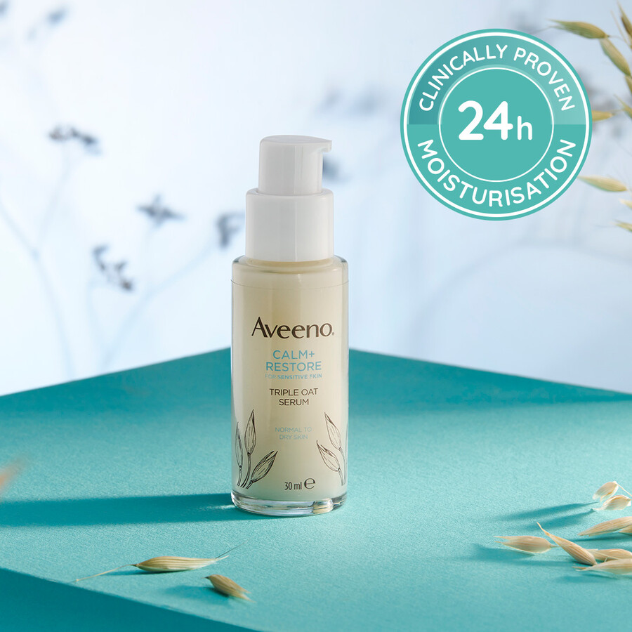 aveeno face calm restore triple oat serum aveeno