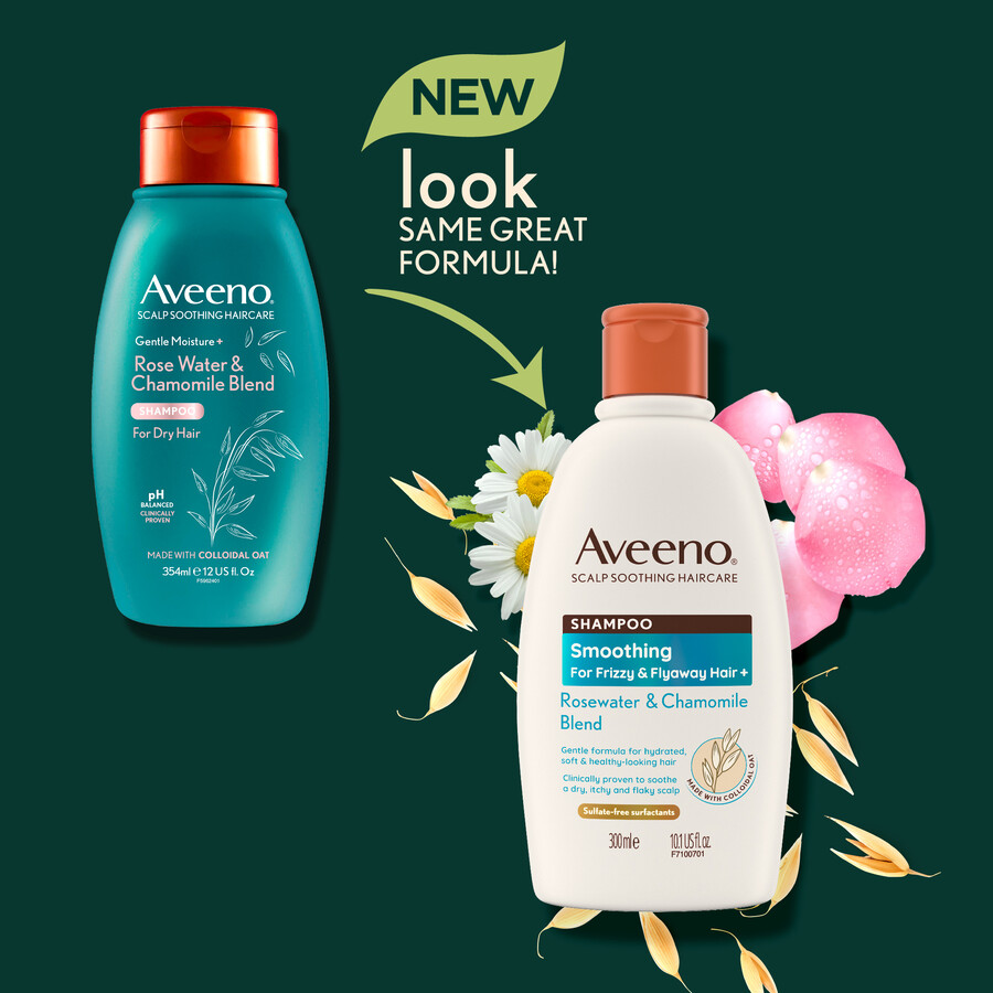 mild fugt shampoo med rosenvand og kamille aveeno