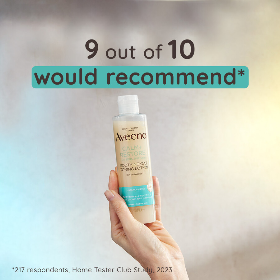 aveeno calm restore berolende toning lotion aveeno